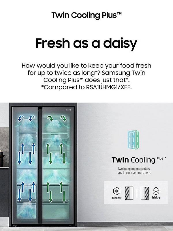 Samsung Series 9 RH69B8931S9/EU American Fridge Freezer with Beverage Center™ - E Rated - Matte Stainless - Image 5